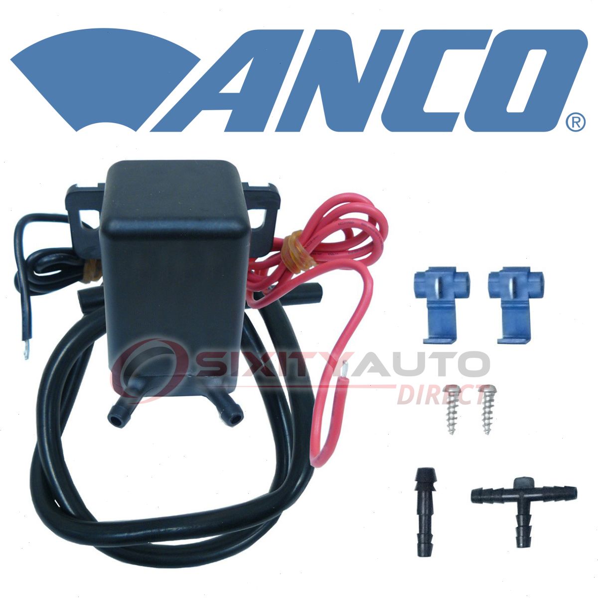 ANCO Windshield Washer Pump for 1960 Peerless GT - Wiper Fluid Windscreen lv | eBay